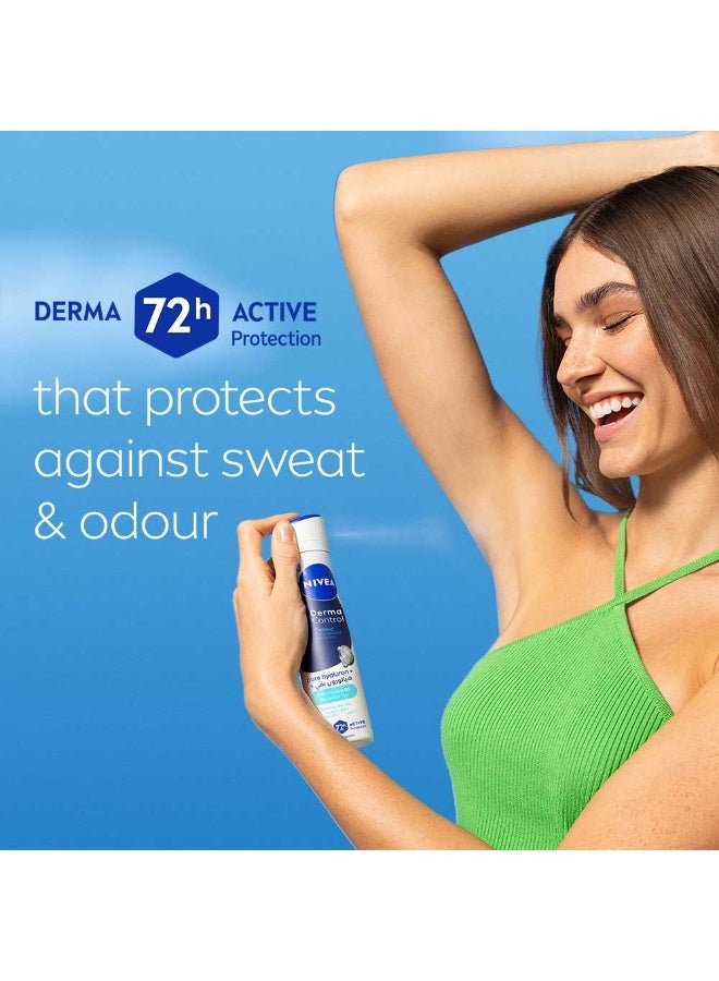 Nivea سبراي مضاد للتعرق ديرما كنترول ديفند إكسترا كومفورت مع حمض الهيالورونيك النقي - Image 4