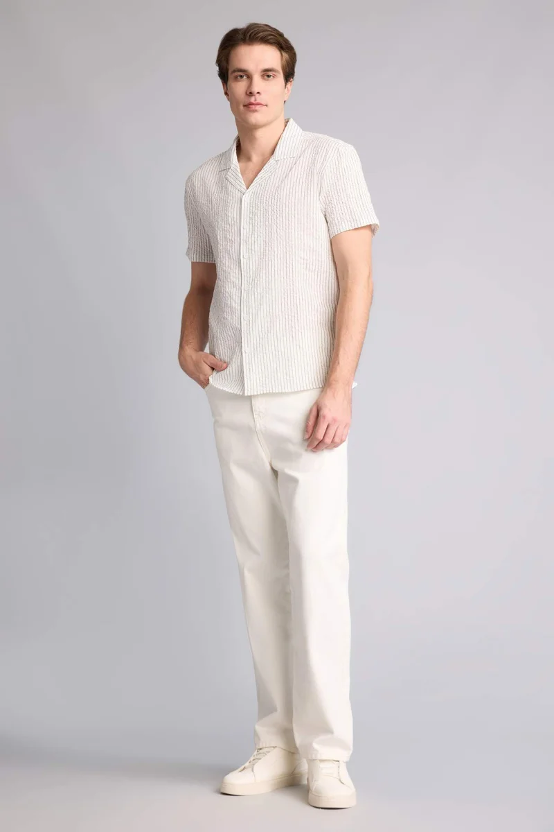 Defacto Modern Fit Resort Neck Short Sleeve Shirt