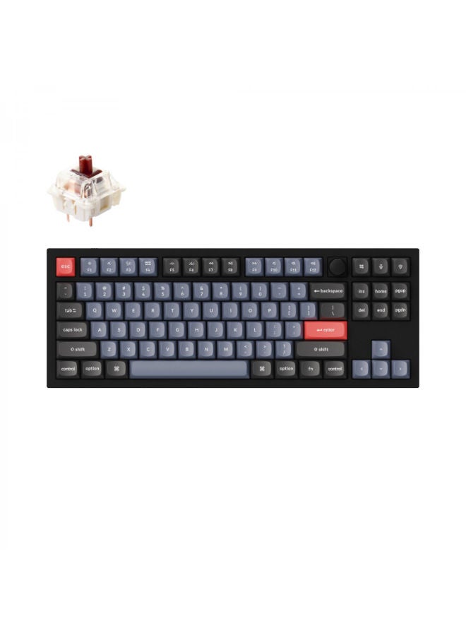 Keychron Q3-M3 QMK Custom Hot-Swappable Gateron G-PRO Brown Switch Mechanical Keyboard Full Assembled RGB with Knob - Image 1
