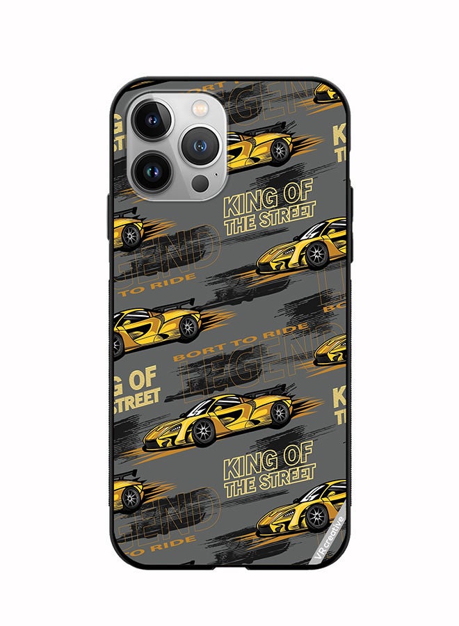 VR CREATIVE Protective Case Cover For Apple iPhone 12 Pro Max Abstract Seamless Pattern With Sport Cars Design Multicolour - Image 1
