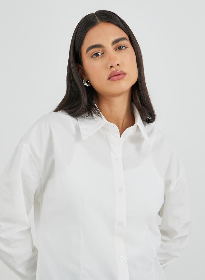 ستايلي قميص ستايلي بأكمام طويلة وياقة سادة - Image 4