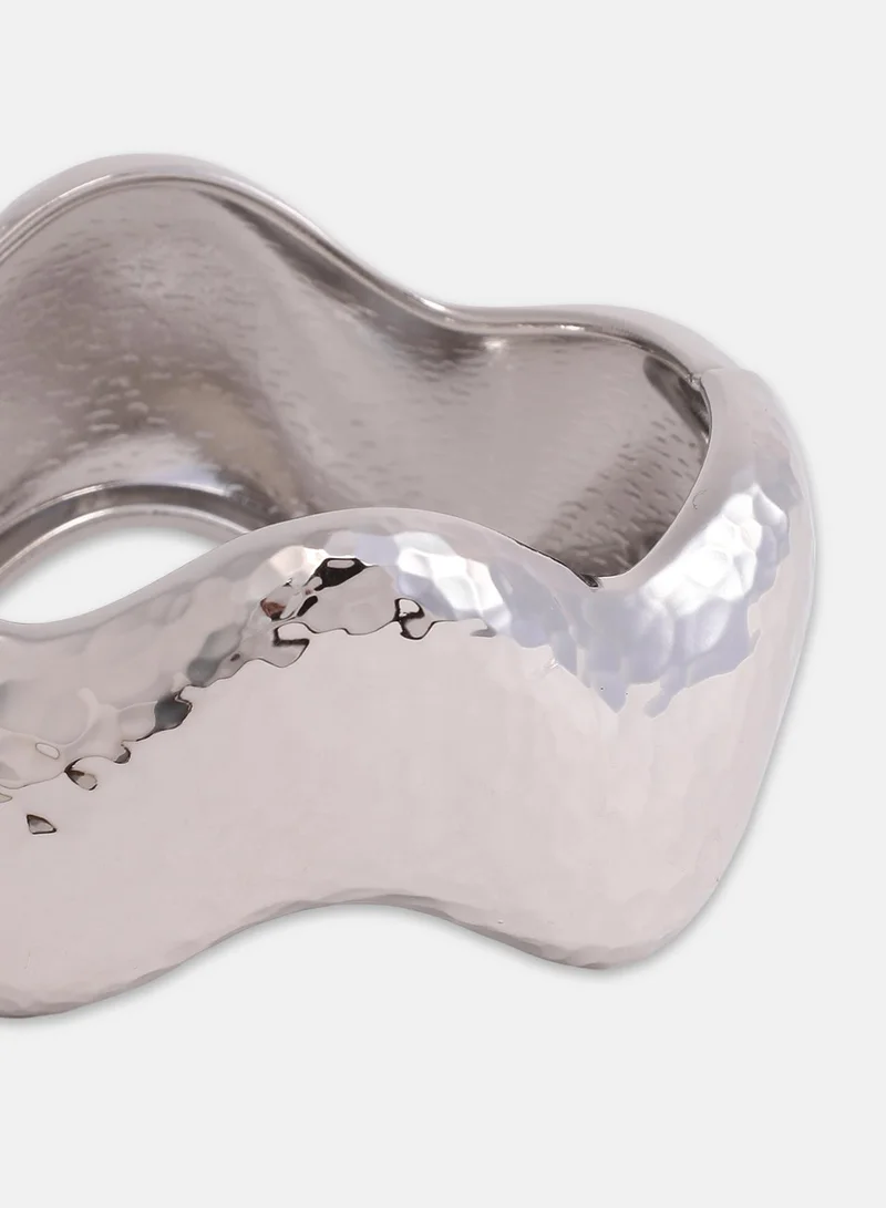 SOHI Dented-Wave Bangle Artificial Bracelet Jewellery