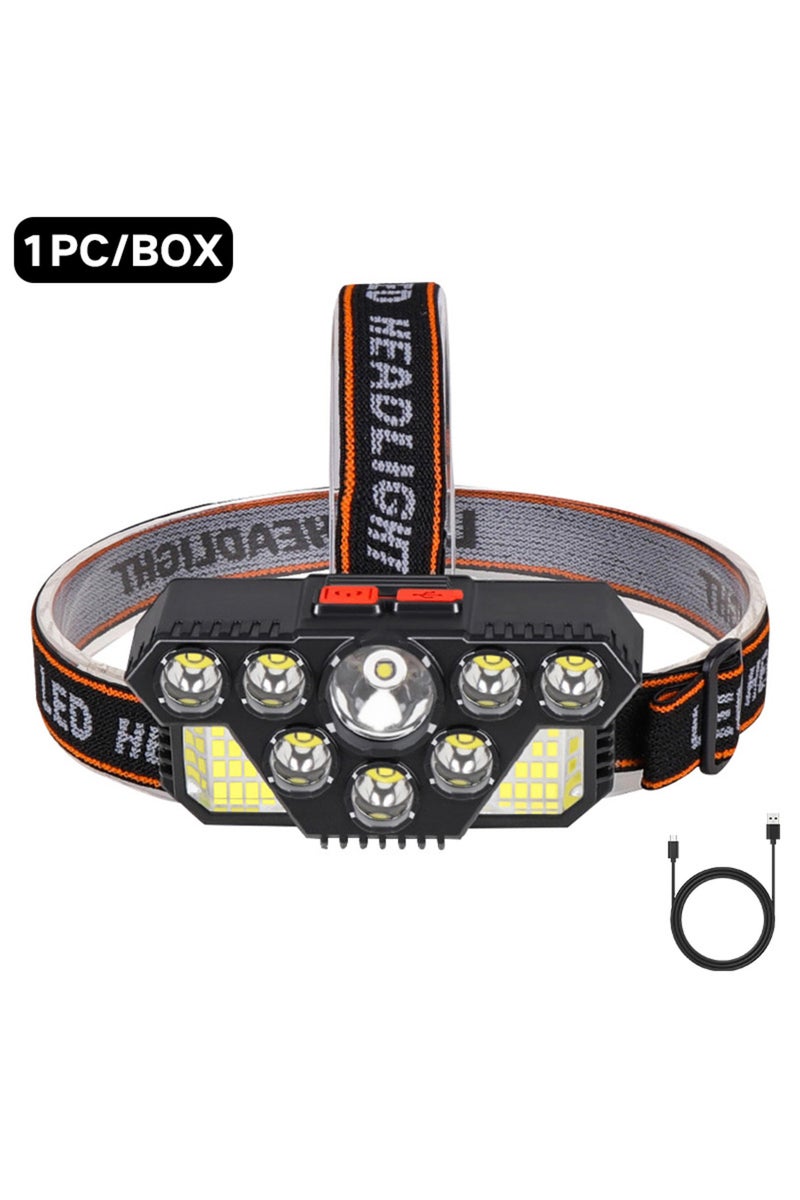 headlight 8 Safety Lights, Various Lights Can Be Switched, Multi-angle Adjustment and Sufficient Lig