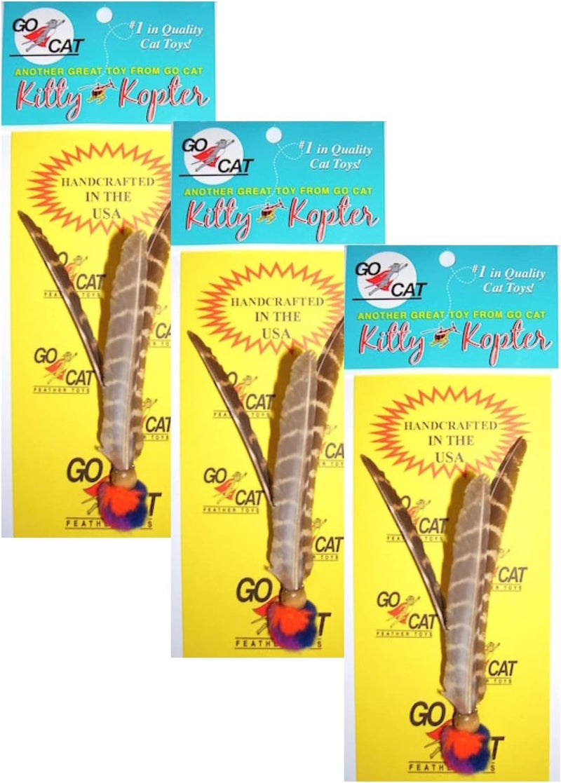 Da Bird 3 Pack of Go Cat Kitty Kopters - Feather Cat Toys - Image 4