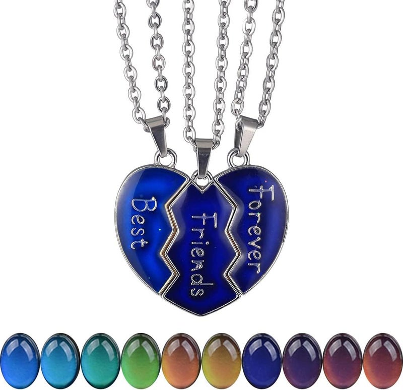 FM FM42 Temperature Sensing Color Changing Pendant Necklace with 19.29" Stainless Steel Rolo Chain - Image 1