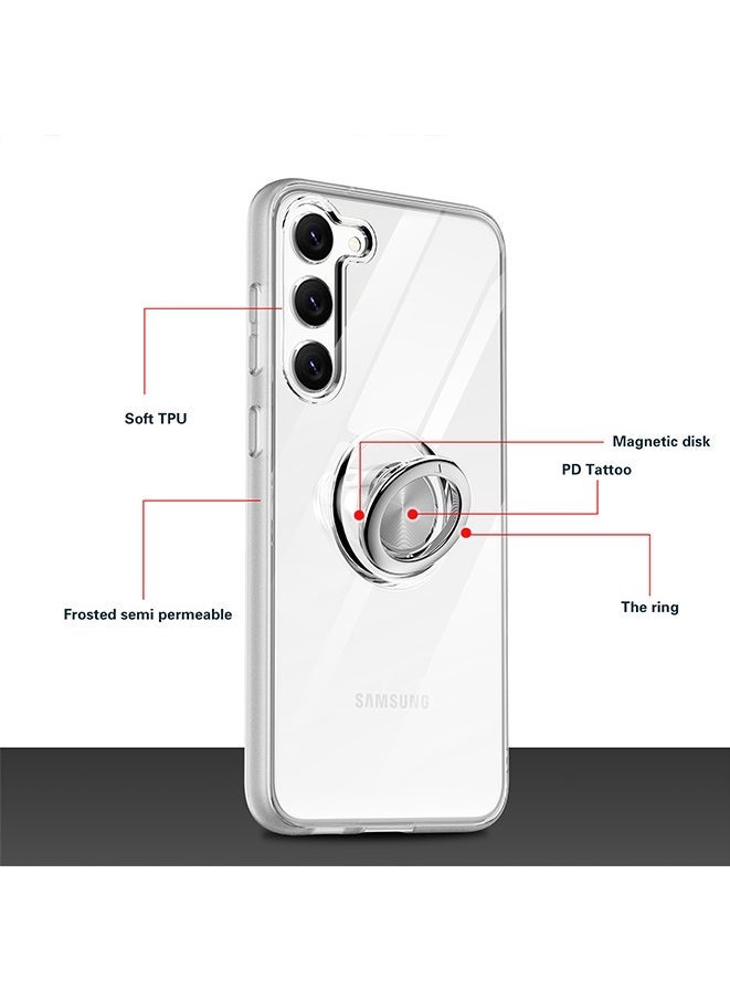 Raxoom Case for Samsung Galaxy S23 Plus,Shock-Resistant Flexible TPU Silicone Phone Cover with Magnetic Ring Kickstand (Samsung Galaxy S23 Plus) - Image 4