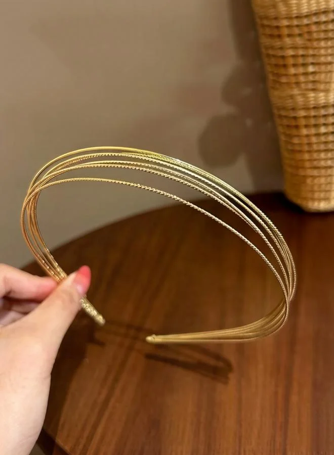 Take Two Gold Tone Multi-Strand Hairband