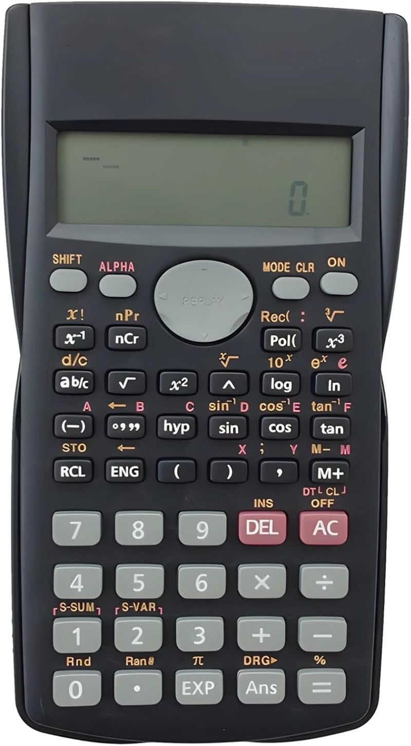 82Ms-A Scientific Function Calculator with 2-Line Display and Multi-Function Keys, Ergonomically Designed for School Use, Battery-Powered - Image 1