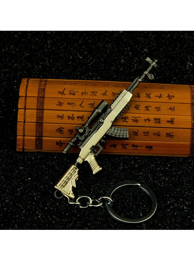 4 قطع من سلسلة المفاتيح المعدنية الصغيرة PUBG ذات الطراز القديم - Image 4