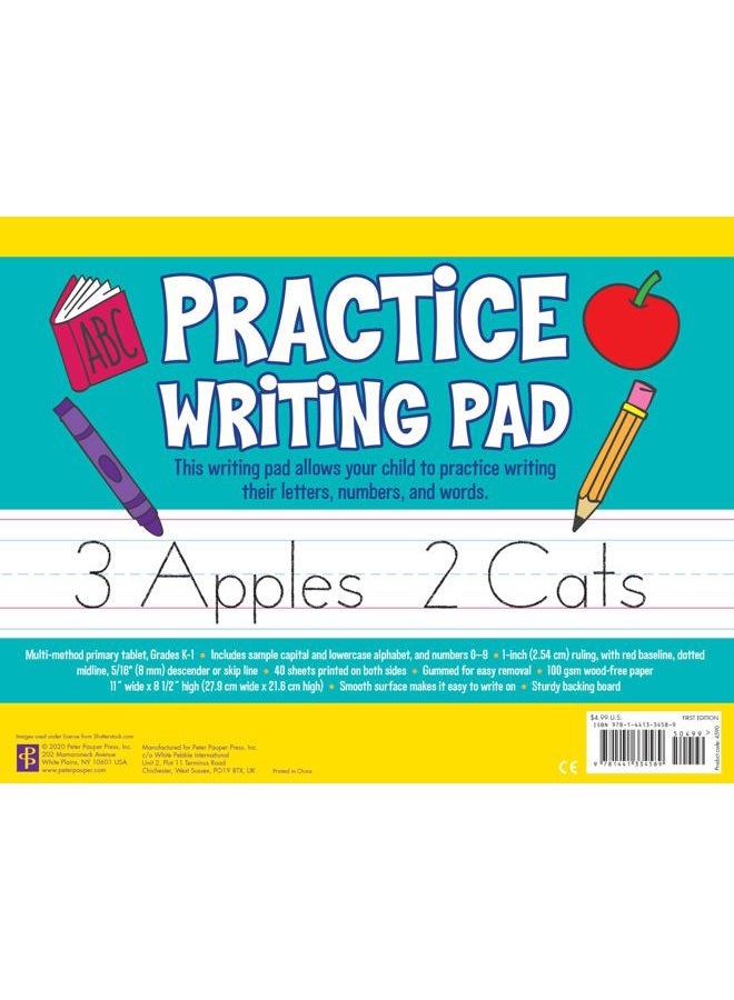 Peter Pauper Press Practice Writing Pad (80 Sheets) - Image 1