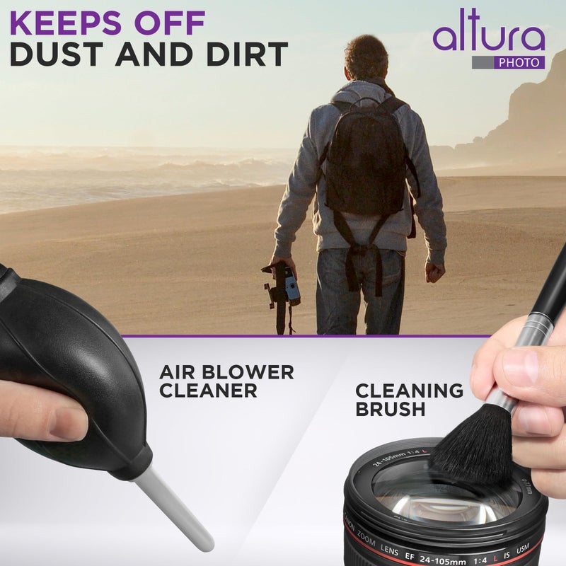 Altura Photo Camera Cleaning Kit - Camera Accessories Electronics Bundle - Lens Cleaner Spray, Brush, Pen, Cloths, Wipes, Air Blower - DSLR Photography Accessories Lens Cleaning Kit Photographer Gifts - Image 5