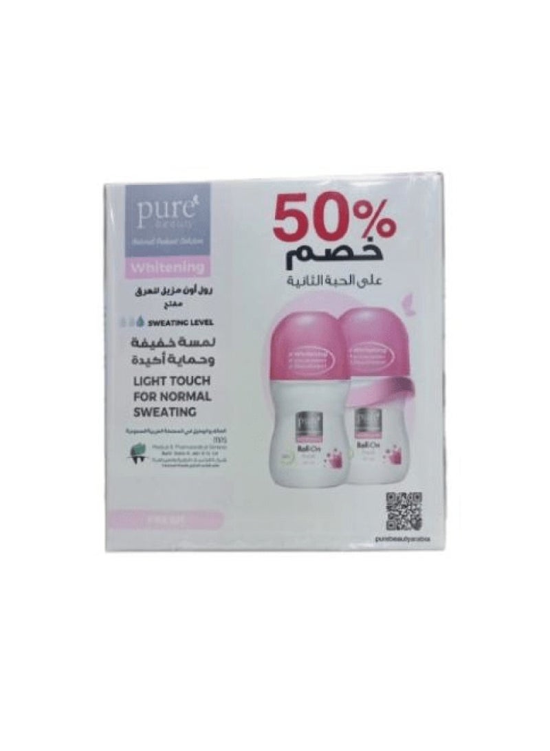 Pure Beauty Roll-On Deodorant 60ml Whitening Antiperspirant Fresh Cut (50% off the second one)