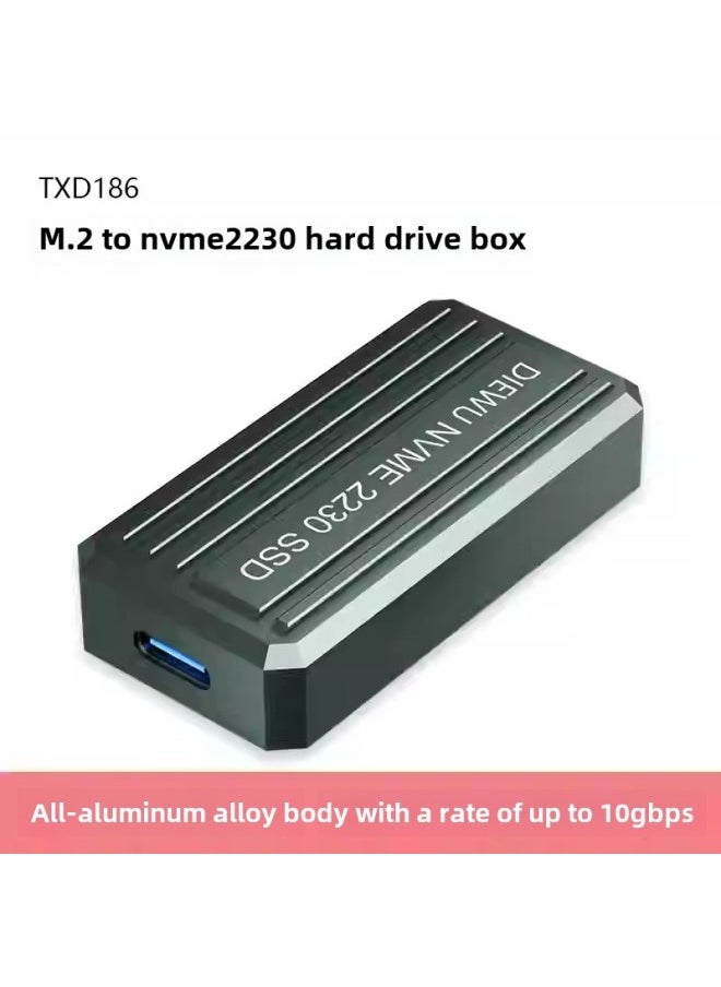 ماركة غير محددة بروتوكول Nvme 2230/42/60/80 M2 صندوق القرص الصلب المحمول ذو الحالة الصلبة لكتابة القراءة الخارجية M.2 SSD-اللون: Txd186 صندوق القرص الصلب 10 جيجابايت في الثانية [بروتوكول m.2 Nvme] 2230 مخصص  - Image 1