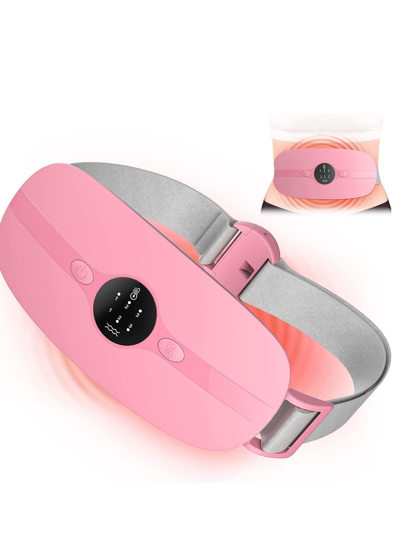 SYOSI Period Heating Pad, Portable Electric Waist Belt with 3 Heat Levels and Vibration Massage Modes Fast Wrap for Cramps Back Pain Relief Women Girl  - Image 1