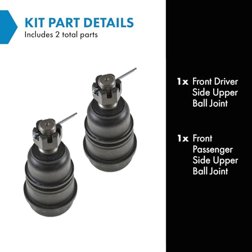 TRQ Front Upper Ball Joint Set Compatible with 2006-2008 Dodge Ram 1500 2003-2010 Ram 2500 Ram 3500 2011-2022 Ram 2500 3500 - Image 2