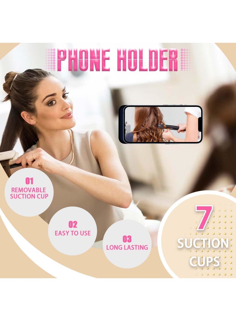 SOLARAE Silicone Suction Cup Phone Mount for MagSafe, Magnetic Reusable Anti-Slip Hands-Free Phone Holder, Compatible with iPhone MagSafe Phone Case, Suitable for Selfies Tiktok (White) - Image 3