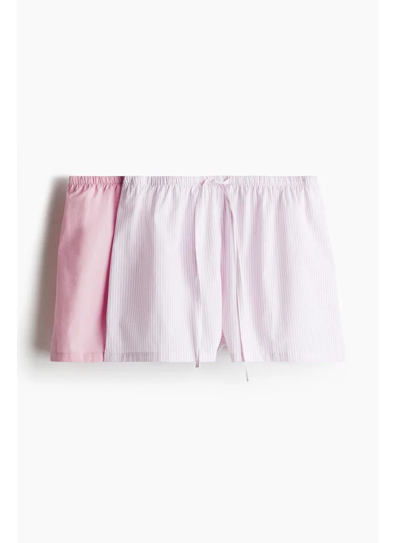 اتش اند ام 2-pack cotton poplin pyjama shorts