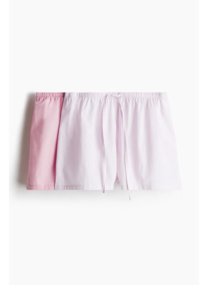 اتش اند ام 2-pack cotton poplin pyjama shorts