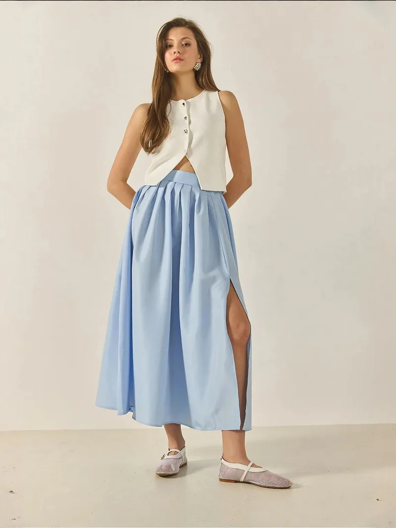 بيانكو لوتشي تنورة ماكسي بخصر عالٍ وفتحة من لوتشي