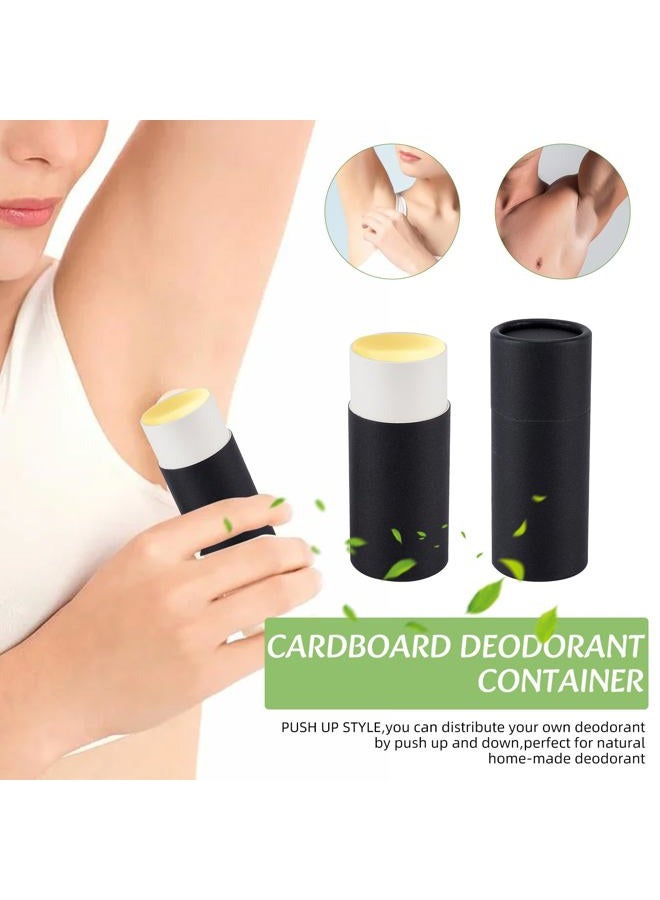 NICENEEDED 5 Pcs 2.1 oz Cardboard Deodorant Containers, Push-Up Style Tubes Empty Kraft Paperboard Tubes, Lip Balm Containers Compostable Round Body Lotion Sticks Tube - Image 4