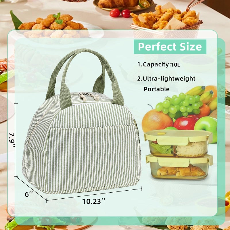 LEDAOU Lunch Box for Women Insulated Lunch Bag Lunch Tote Bags Leakproof Cooler Lunch Case for Travel Work Picnic - Image 3