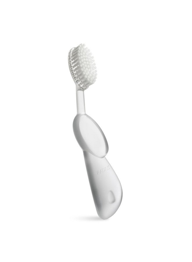 RADIUS Toothbrush Big Brush with Replaceable Brush Head BPA Free ADA Accepted - Right Hand - Marble Brush with Clear Case - Image 3