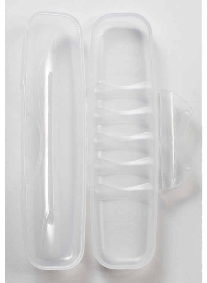 RADIUS Toothbrush Big Brush with Replaceable Brush Head BPA Free ADA Accepted - Right Hand - Marble Brush with Clear Case - Image 4