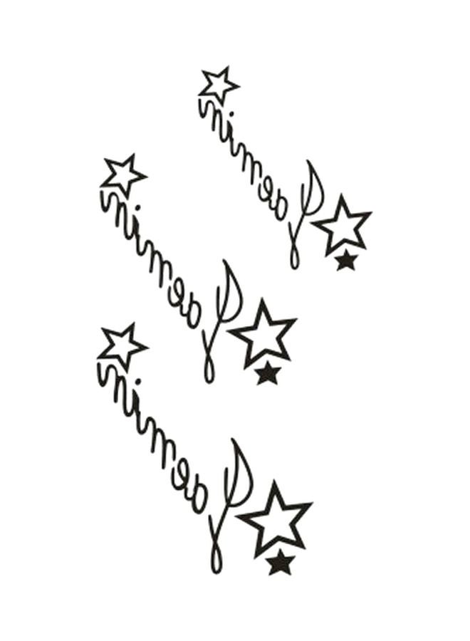 Waterproof Temporary Tattoo Sticker Black