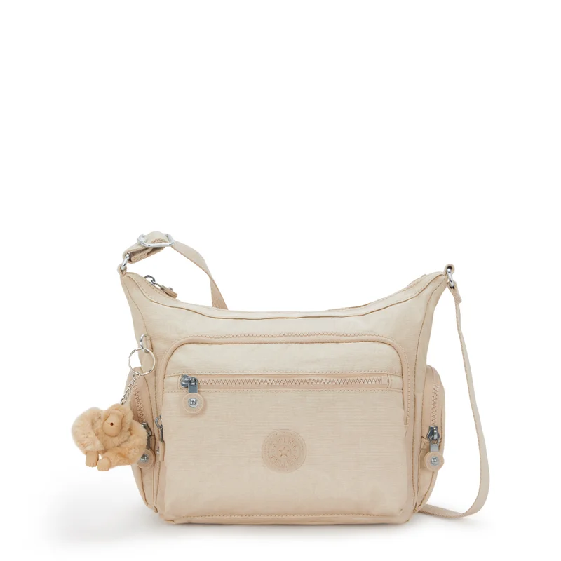 kipling Gabbie S Sparkled Beige Medium Crossbody