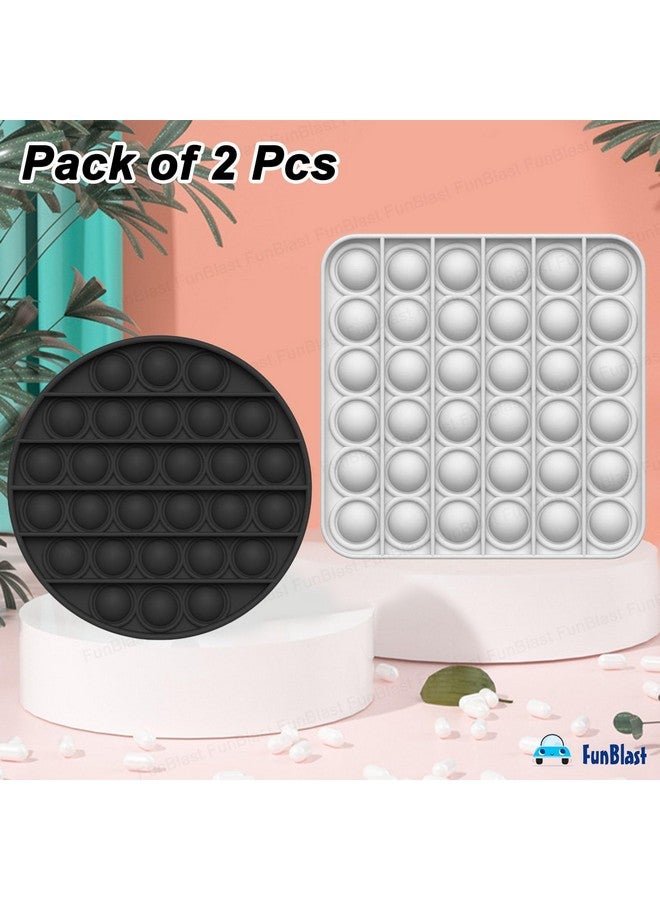 فنبلاست لعبة Pop It من FunBlast، لعبة Pop It للأطفال، لعبة Pop It، ألعاب Pop It للأطفال، لعبة Pop It Fidget، لعبة Pop It كبيرة ومربعة ومستديرة، ألعاب تخفيف التوتر (عبوة من قطعتين) - Image 3