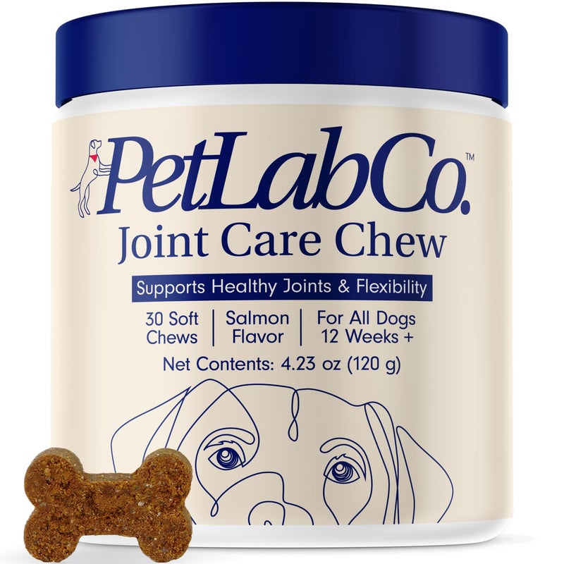 PetLab Co. Joint Care Chews - High Levels of Glucosamine for Dogs, Green Lipped Mussels, and Omega 3 - Dog Hip and Joint Supplement to Actively Support Mobility - Packaging May Vary - Salmon - Image 1