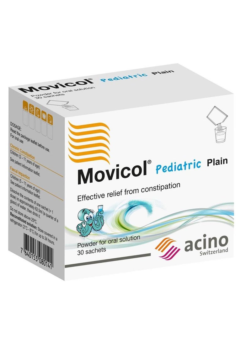 MOVICOL - Pediatric Plain Flavor Powder For Effective Relief From Constipation Oral Solution 6.9 G/Sachet 30 Sachets - Image 1