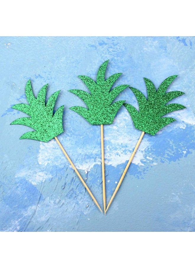 Toyvian Toyvian Pineapple Leaf Cake Toppers Fruit Dessert Picks Cupcake Decoration Toppers, 30 Pieces  - Image 5