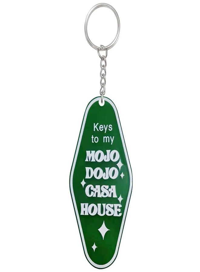 iMagitek Keys to My MOJO DOJO CASA House Keychain Hotel Keychain Gag Gifts Novelty (Green) - Image 1