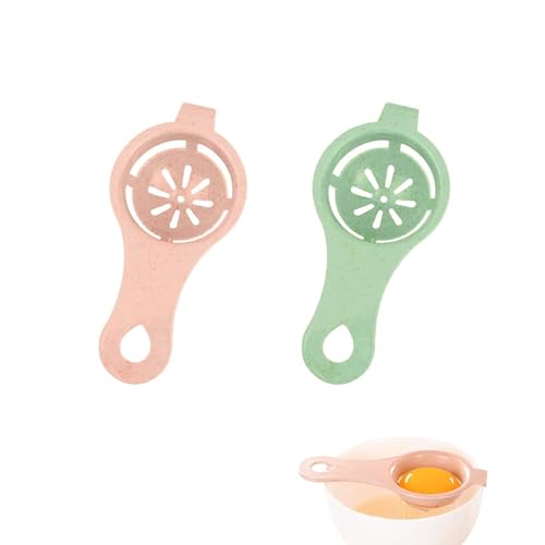 ERZA Food Grade Egg Yolk Separator Egg White Separator Easy to Use Egg White and Yolk Separator for Baking, Egg Divider, Kitchen Gadget Cooking/Baker Tool Egg Extractor, Random Color, Pack of 2 - Image 1