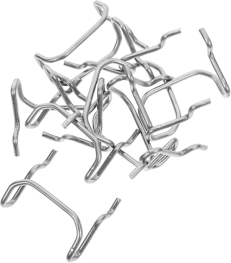 خطافات لوح التثبيت من الفولاذ المقاوم للصدأ 10 قطع حامل أدوات متين لتخزين وتنظيم المرآب - Image 5