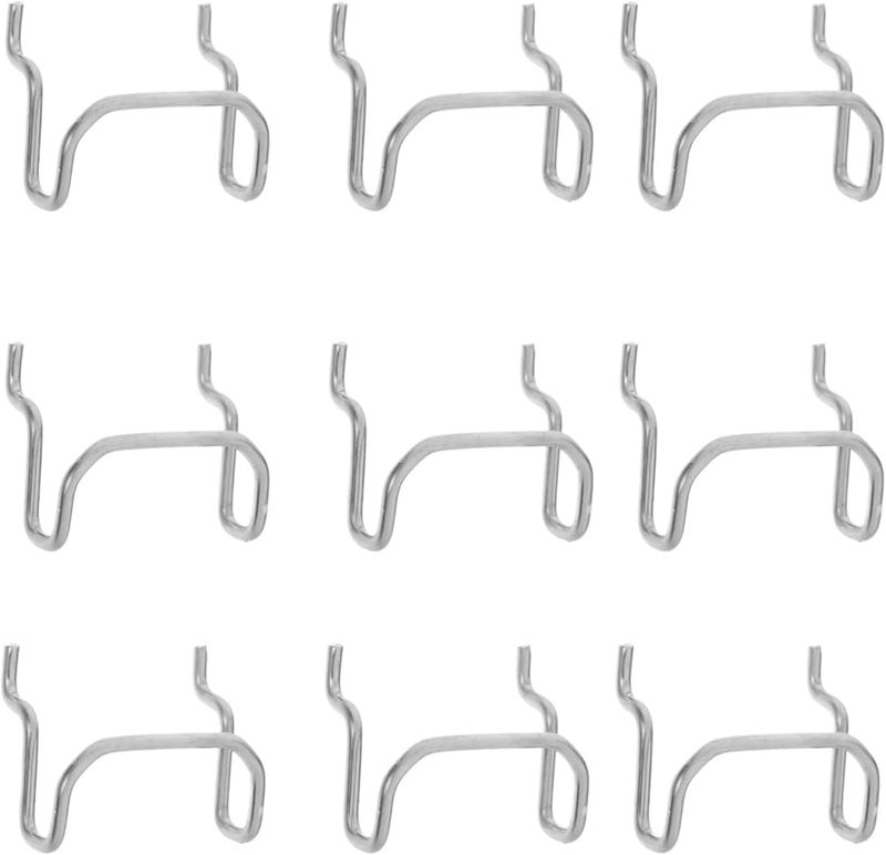 خطافات لوح التثبيت من الفولاذ المقاوم للصدأ 10 قطع حامل أدوات متين لتخزين وتنظيم المرآب - Image 2