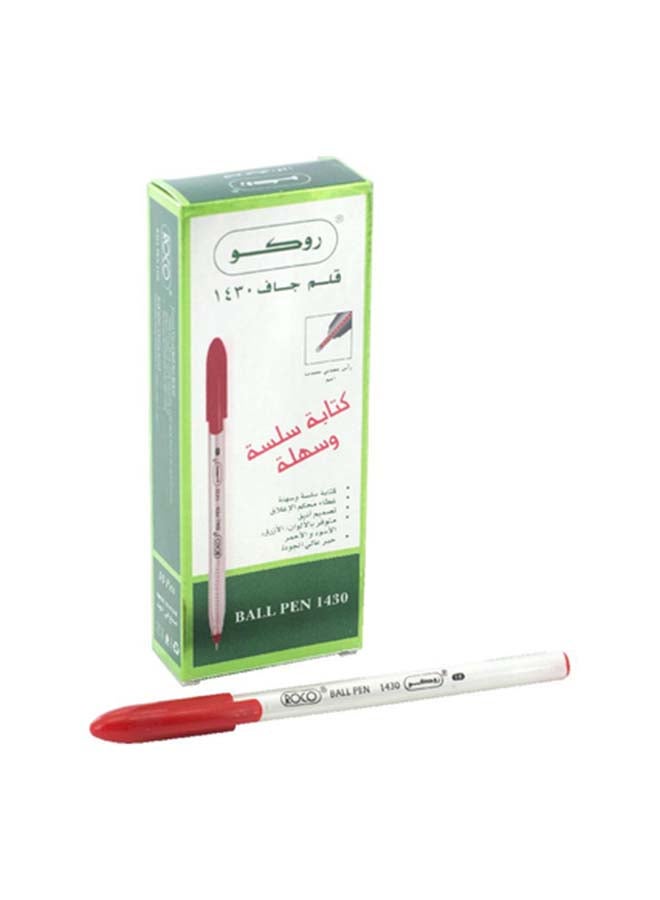 ROCO Roco 1430 Rollerball Pen red pack of 10 