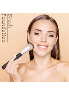 Yoseng Foundation Brush For Liquid Makeuppremium Synthetic Angled Kabuki Blending Makeup Brush Perfect For Any Lookfor Blending Liquidbuffingcreamsculptingmineral Makeup（Two Models）  - Image 4