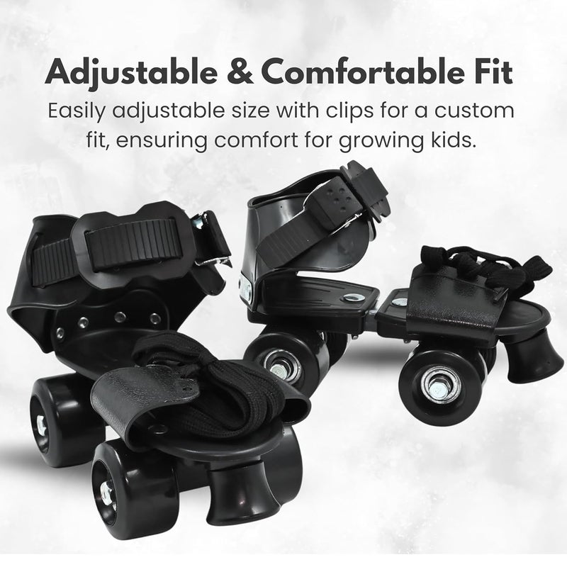 Tec Tavakkal زلاجات رولر للأطفال من عمر 5-15 سنة أحذية تزلج قابلة للتعديل الحد الأدنى للحجم 17 سم والحد الأقصى للحجم 23 سم (لوحة الموجة) - Image 2