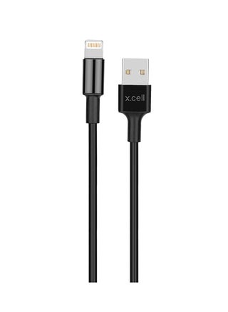 Xcell USB-A to Lightning Cable | 1.5Mtr | 3A Power Delivery | Heat Resistant Braided | High Speed Data Sync | Compatible with iPhone 14/13/12/11/X, iPad, AirPods - Black - pzsku/ZD9570A2EA9C6052F2FB0Z/45/_/1648198187/a81b9c6e-f5b7-4b3d-8abd-270b7e3d32c7