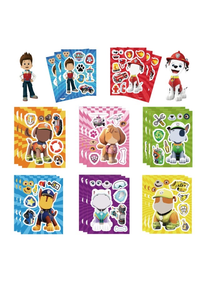 general Children's Cartoon Parent-Child Interactive Educational Puzzle Scrapbook DIY Stickers - 8pcs - Image 1