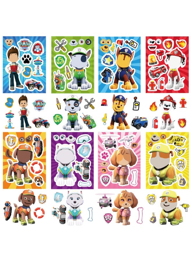 general Children's Cartoon Parent-Child Interactive Educational Puzzle Scrapbook DIY Stickers - 8pcs - Image 2