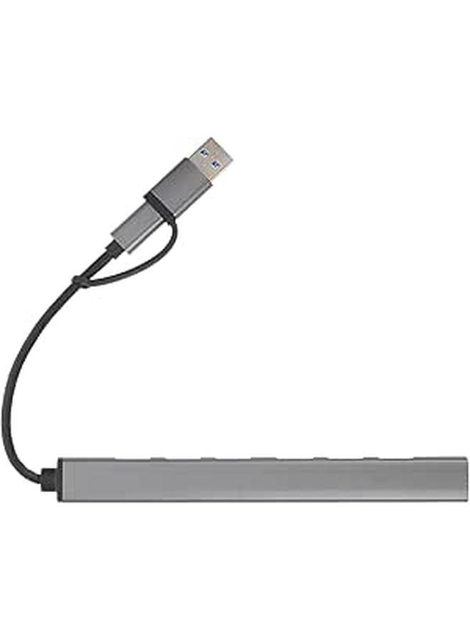 7 منفذ USB محور عالي السرعة محمّل بمنفذ تمديد للكمبيوتر المحمول للمكتب المنزلي والسفر - Image 1
