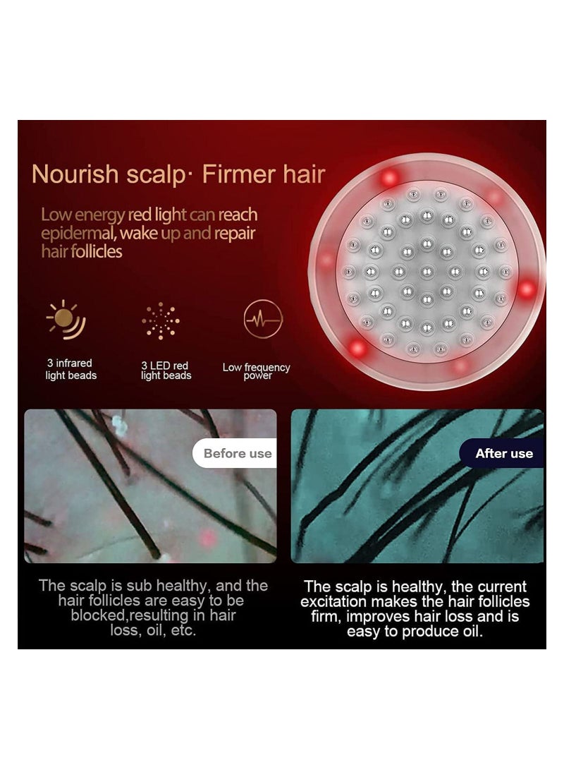 Generic Scalp Oil Applicator，Electric Scalp Applicator Comb Scalp Massage Hair Growth Portable and Waterproof Handheld Vibrating Massager Comb，for Head Stress Relax Daily Hair Care - Image 5