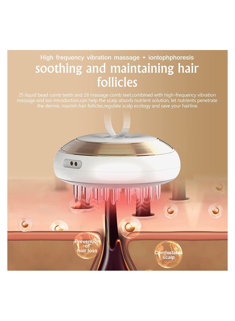 Generic Scalp Oil Applicator，Electric Scalp Applicator Comb Scalp Massage Hair Growth Portable and Waterproof Handheld Vibrating Massager Comb，for Head Stress Relax Daily Hair Care - Image 2