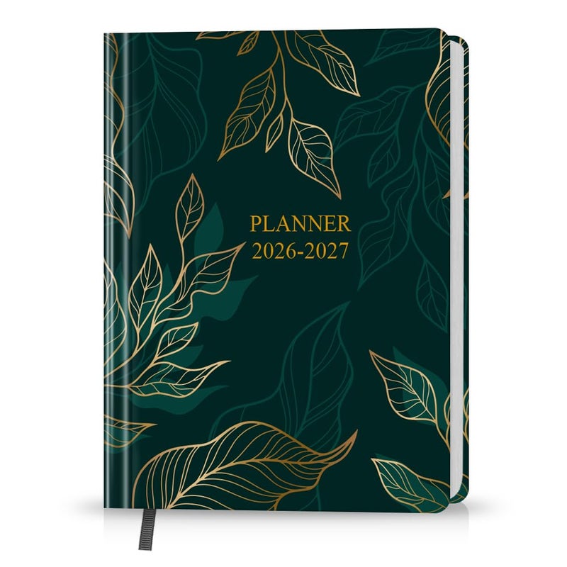 Getvow Planner 2026-2027 - 18 Months (Jan 2026 - Jun 2027) Agenda Planner 5.8" x 8.5", 2026-2027 Weekly & Monthly Planners with Hard Cover, Leaf - Image 1