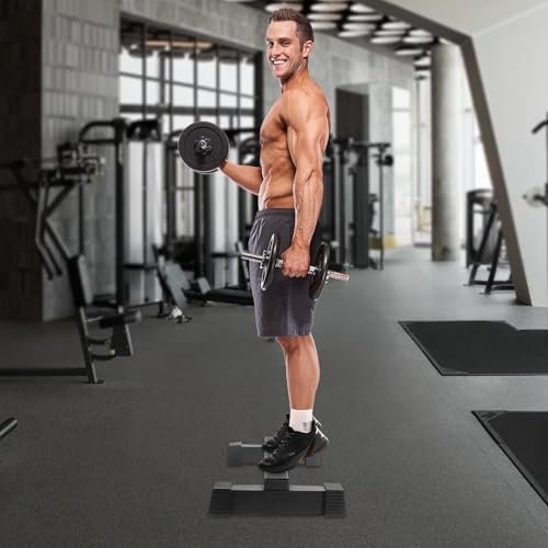 powerfeng Steel Calf Raise Bar: Standing Calf Raise Machine - Calf Stretching Squat Foot Leg Stretch Block - Image 3