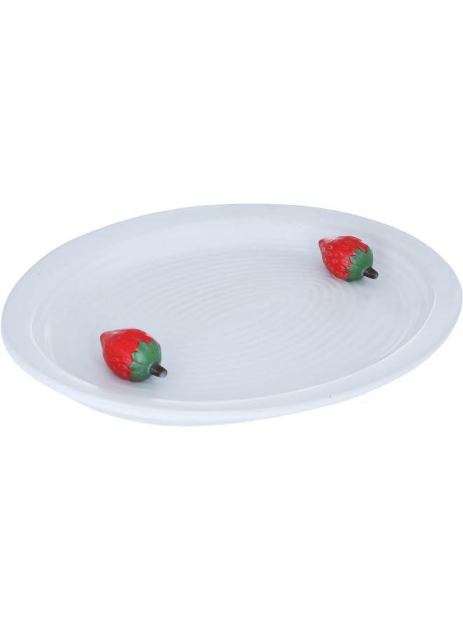 Alsaif Porcelain Serving Plate 35.9 X 25.7 X 4.3 Cm Round White - Image 4