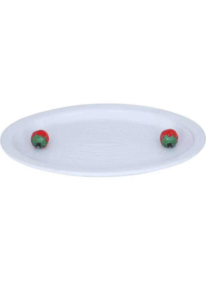 Alsaif Porcelain Serving Plate 35.9 X 25.7 X 4.3 Cm Round White - Image 3